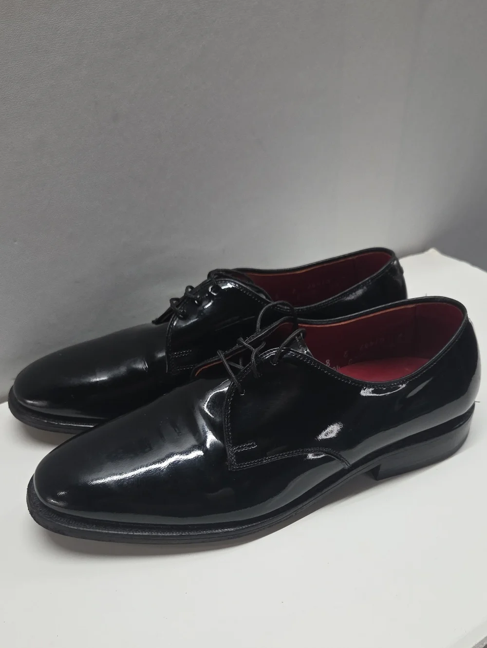 Allen Edmonds Black Patent Leather Derby Dress Shoes Size 8